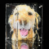 Golden Dog 3D Glass Portrait Layers